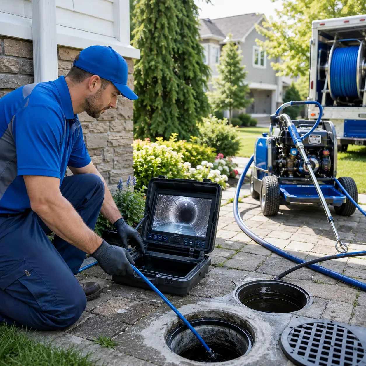Outdoor drain cleaning professionals serving Custer City, PA